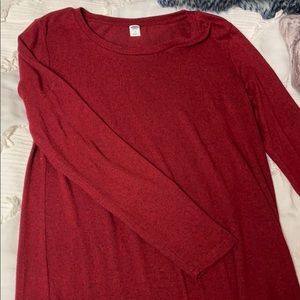 Burgundy Long Sleeve Cozy Top